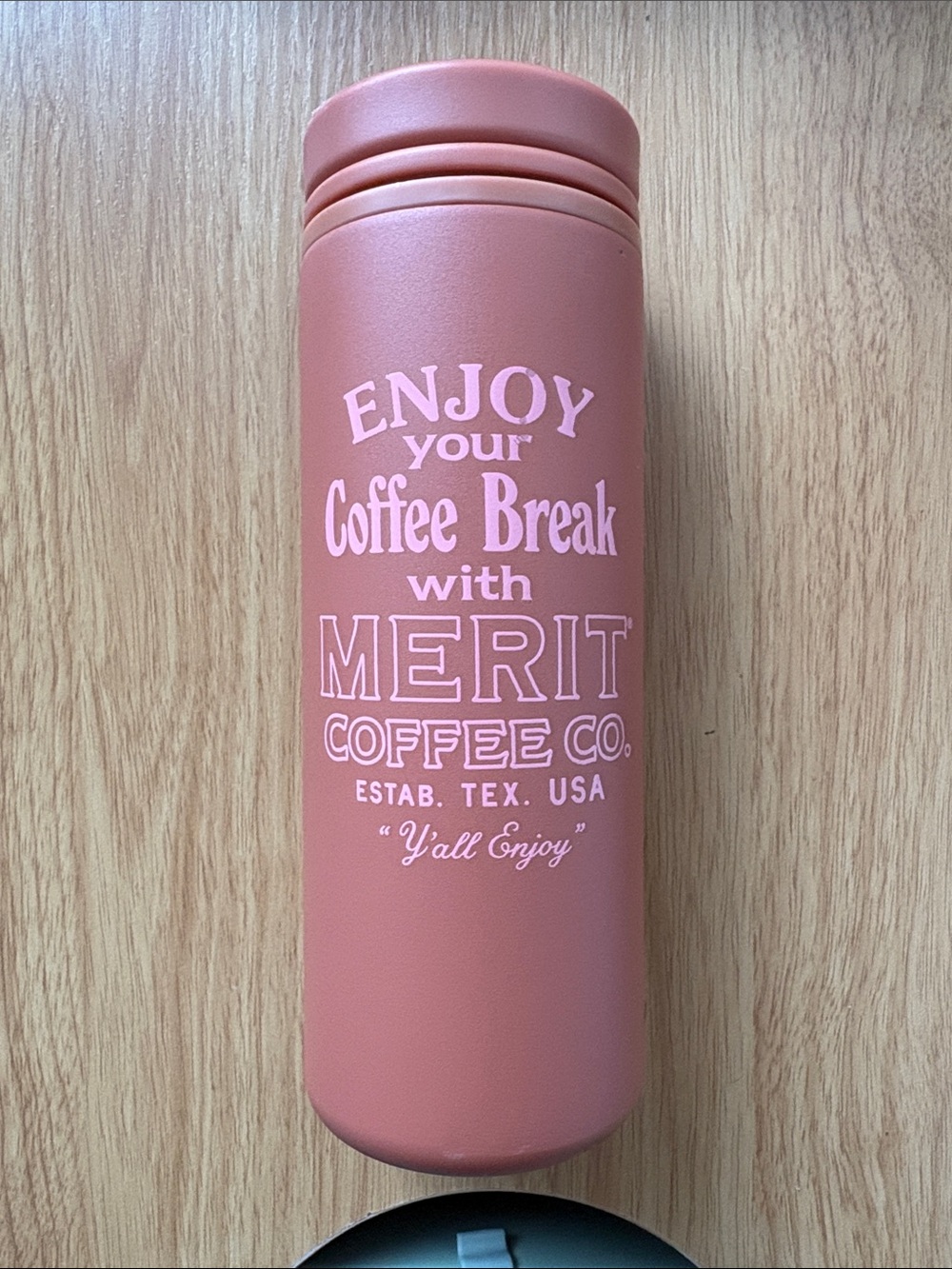 Merit Coffee 16oz Orange Coffee Tumbler
